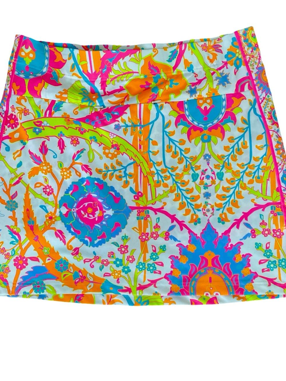 Gretchen Scott Designs Neon Floral Skort - L Blue, Pink, Orange, Green - Picture 4 of 4